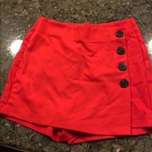 Bershka red skort